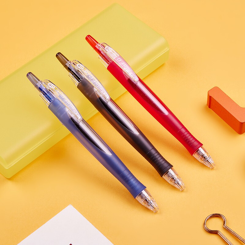 日本（PILOT）百乐中性笔BL-G6按动啫喱笔0.5mm大容量学生考试专用水笔办公书写签字笔 笔芯-12支黑色笔芯