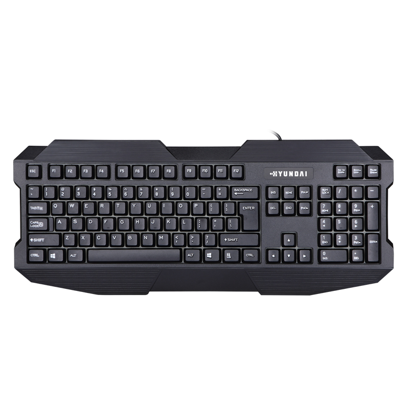 现代（HYUNDAI）键鼠套装 有线键鼠套装 办公键盘鼠标套装 电脑键盘 笔记本键盘 黑色 MK502