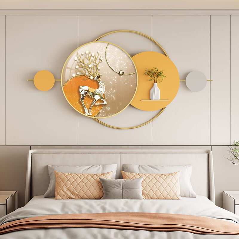 卧室床头装饰画 主人房背景墙现代简约长辈房间壁画温馨主卧 挂画 a2