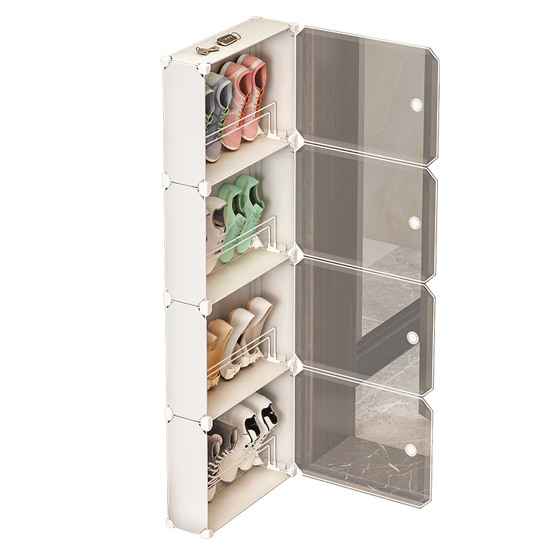 蔻丝(ColesHome)鞋柜 15cm超薄窄小型家用门口后面室内省空间大容量 【深度15cm】2列3层