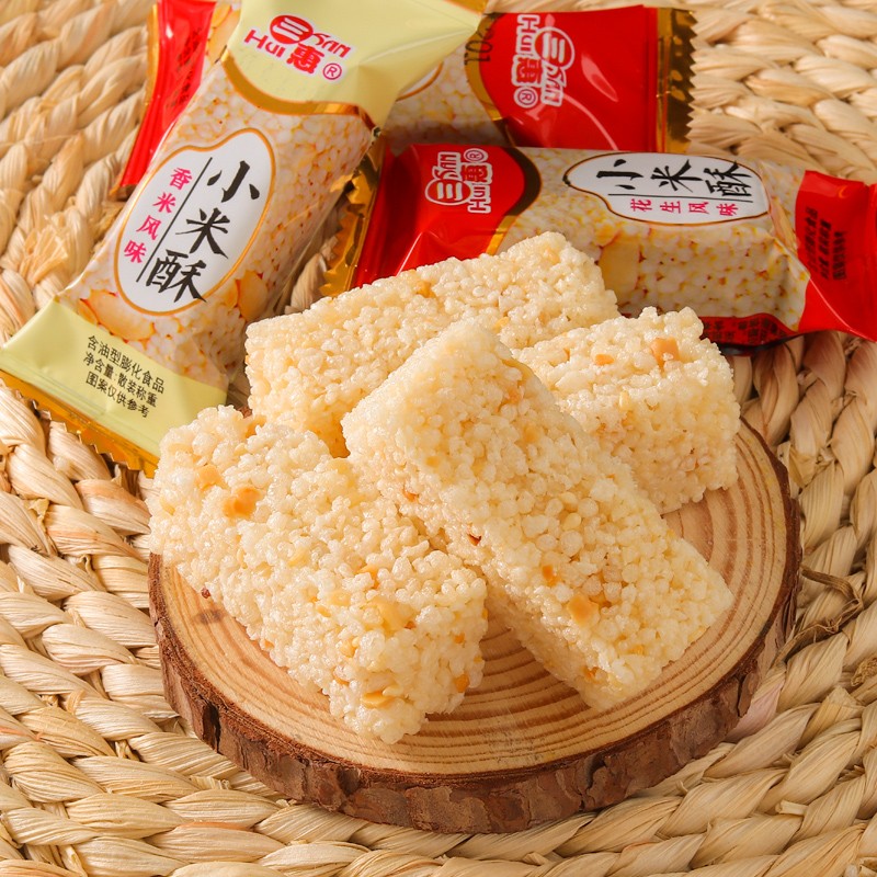 106023-【工厂直供】经典小米酥冻米糖非油炸休闲膨化花生酥零食小包装随机口味整箱批发 40包装-详情图