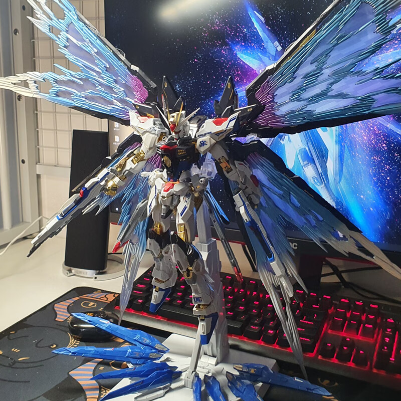 红异端mb飞翼机甲拼装模型手办玩具 mb限定强袭光翼版浮游炮地台水贴