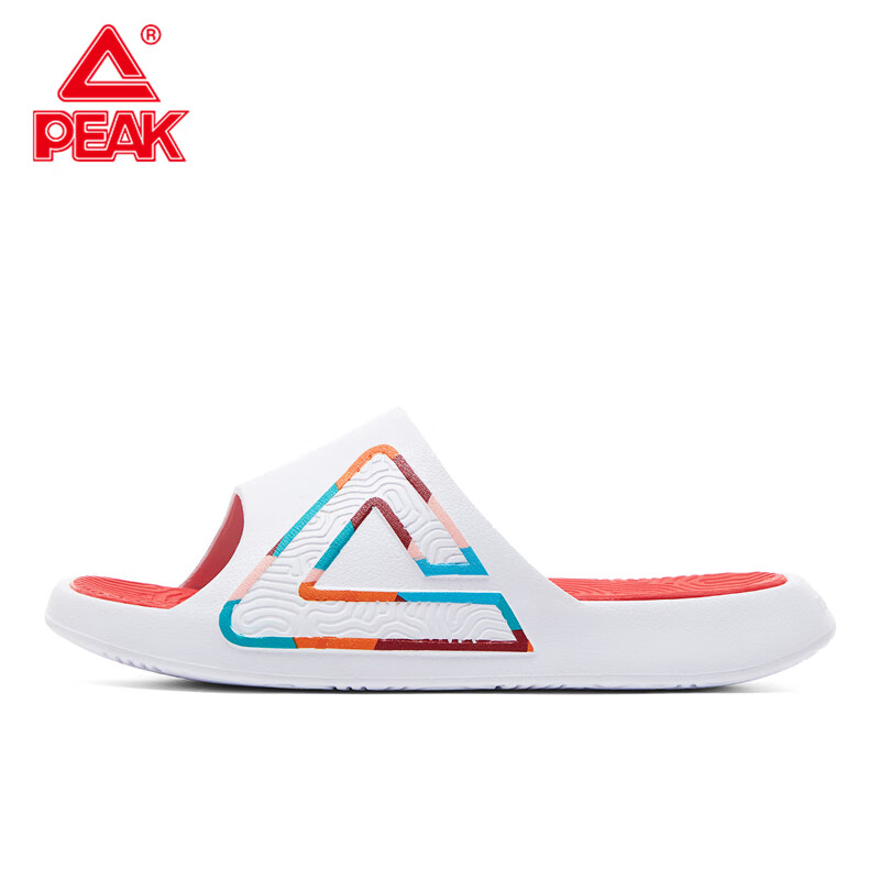 匹克（PEAK）龙生九子态极拖鞋男鞋夏季户外防滑沙滩鞋居家浴室运动凉拖鞋子 ET42957L大白/大红 40