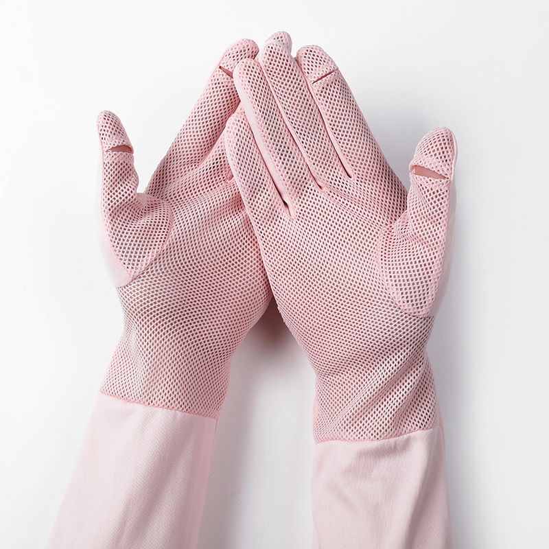 新品防晒长袖手套防晒手套女薄款冰丝袖套夏季开车骑电车女士长款防晒