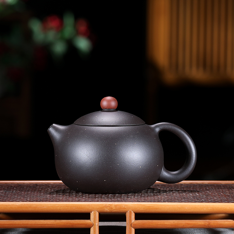 陶舍轩宜兴紫砂壶【高级工艺美术师 】孙明霞【鸿运当头】原矿黑朱泥