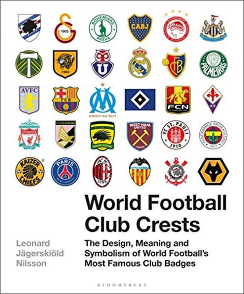 现货 世界足球俱乐部队标 英文原版 world football club crests