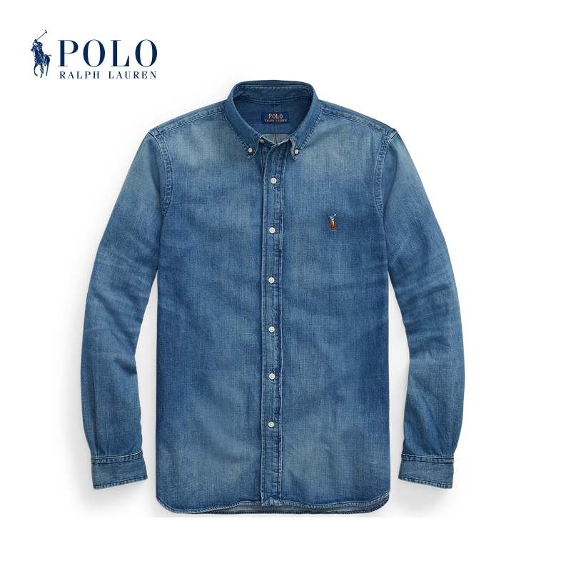 ralph lauren/拉夫劳伦男装 经典版型复古牛仔布衬衫rl13780 410