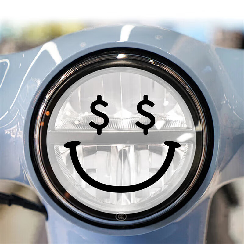 阡囤新大洲本田ns125la贴纸大灯装饰表情包笑脸贴拉花贴画改装honda