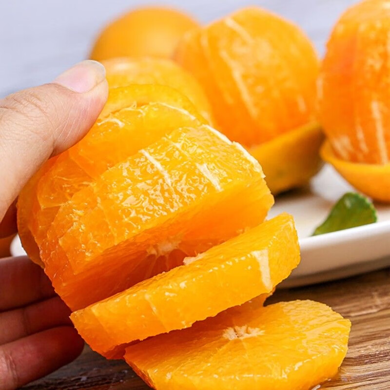 果迎鲜橙子 脐橙 新鲜水果 脐橙 酸甜 净果4.5斤装70-80mm