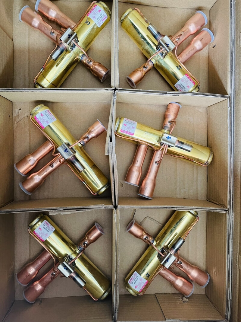 知铸  三通换向化霜阀冷库制冷铝排冷风机热氟除霜电磁阀19*22 化霜