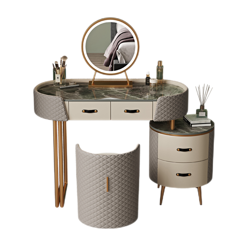 快乐之源 梳妆台卧室网红ins风轻奢小户型现代简约化妆桌子北欧 80CM妆台