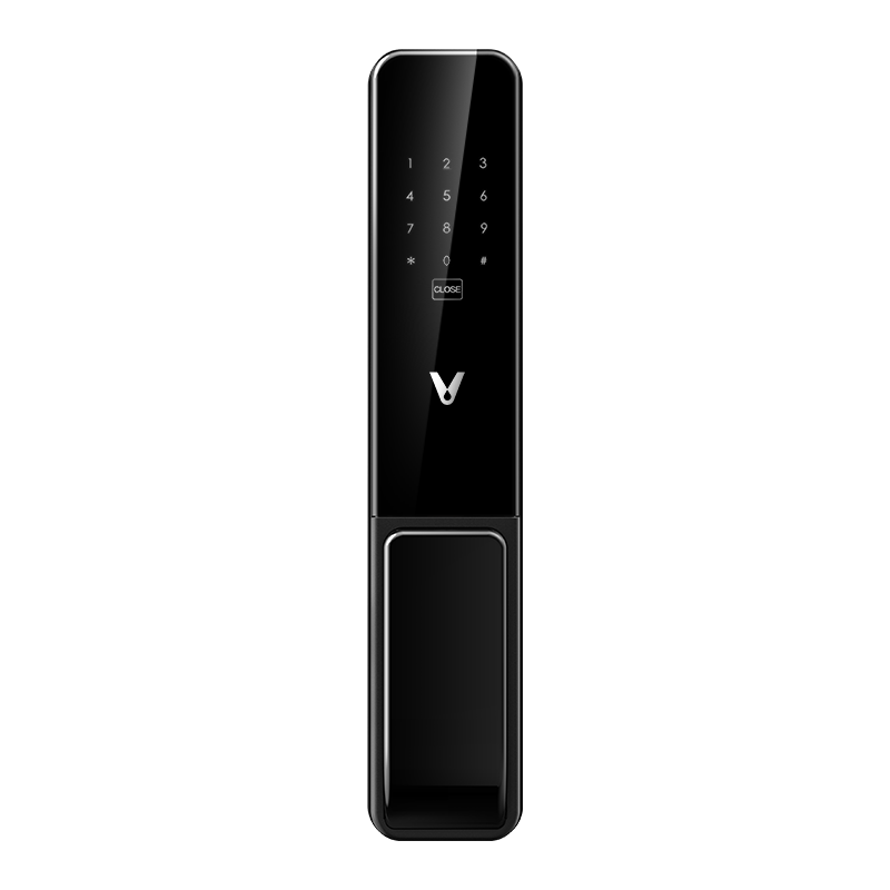 云米(VIOMI)智能门锁指纹锁密码锁 家用防盗门电子门锁 推拉式全自动锁体+C级锁芯密匙 elink2C-带天地钩