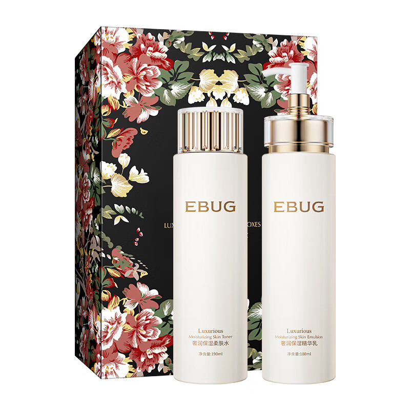 伊露莹(EBUG)柔肤水精华乳套装补水提亮修护保湿平衡水油滋养水乳 奢润柔肤水+精华乳两件套