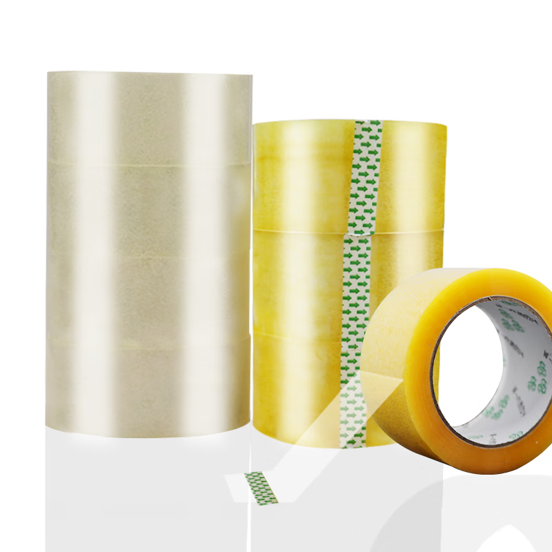 【现发】透明胶带高粘度不易断大号宽胶带快递打包封箱带加宽封口胶布胶纸大卷封箱胶带胶纸 白透明55mm*100米*10卷