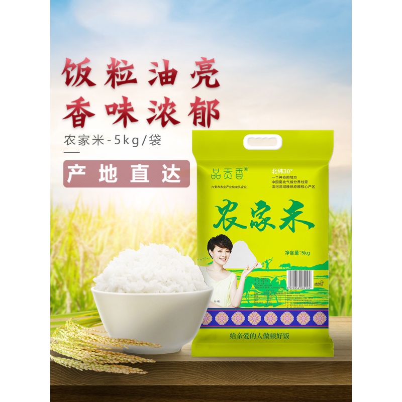农家米10斤 现磨新米长粒大米香米 真空袋装