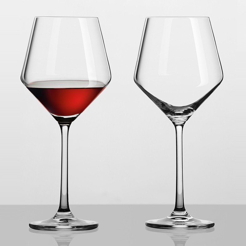 极礼红酒杯水晶杯勃艮第杯高脚葡萄酒杯子无铅钻形对杯家用酒具套装