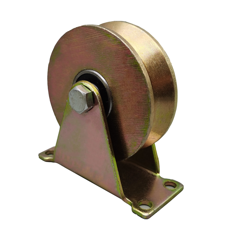 惠利得v型轨道槽轮推拉移门滑轮三角铁轨道轮子大门导轨轮钢丝绳起重