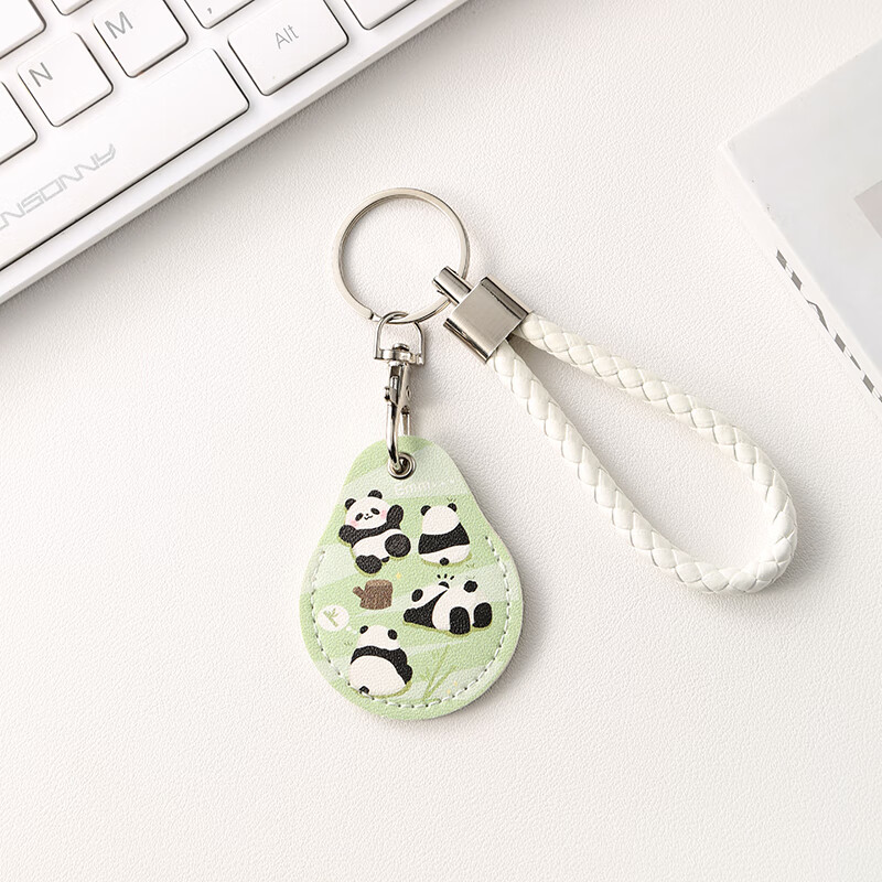 创意熊猫门禁卡套迷你水滴小卡套长方形小区电梯感应卡门卡保护套 四