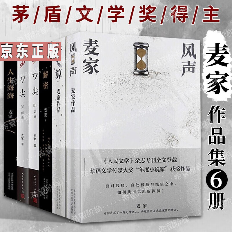 麦家作品集6册 人生海海 暗算 风声 解密 刀尖1 2 茅盾文学奖得主