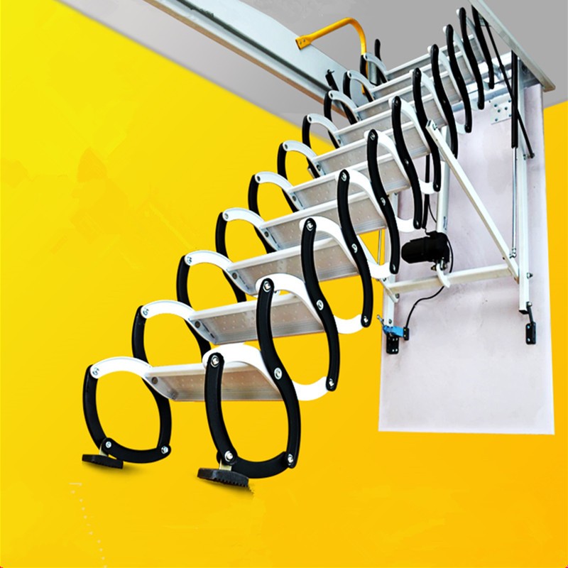 五庭门 (上门安装)阁楼伸缩楼梯全自动升降梯折叠遥控楼梯阁楼电动