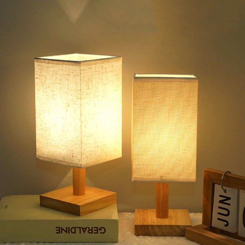 禅意中式usb氛围小夜灯卧室宿舍民宿女神节礼物 灯罩可 画方形台灯