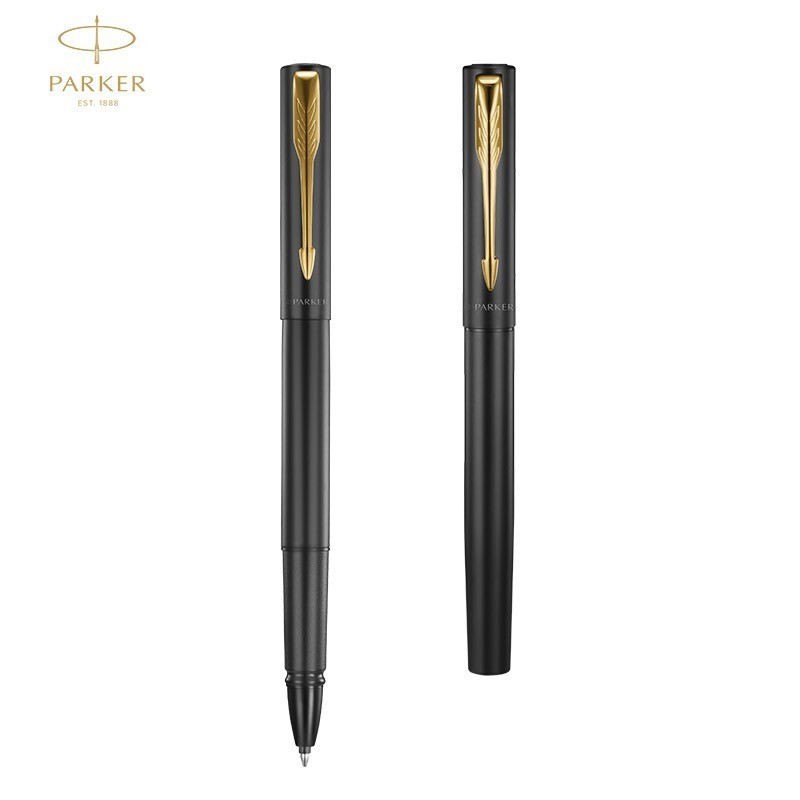 派克签字笔(parker)威雅xl经典黑金夹宝珠笔