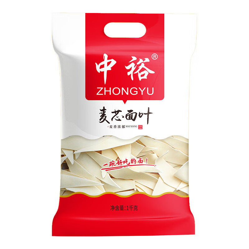 中裕 zhongyu 挂面 麦芯面叶刀削面片 爽滑速食烩面 1kg