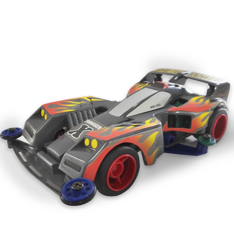 玩控 四驱兄弟四驱车拼装 四驱赛车组装 儿童玩具赛车车模 三角箭