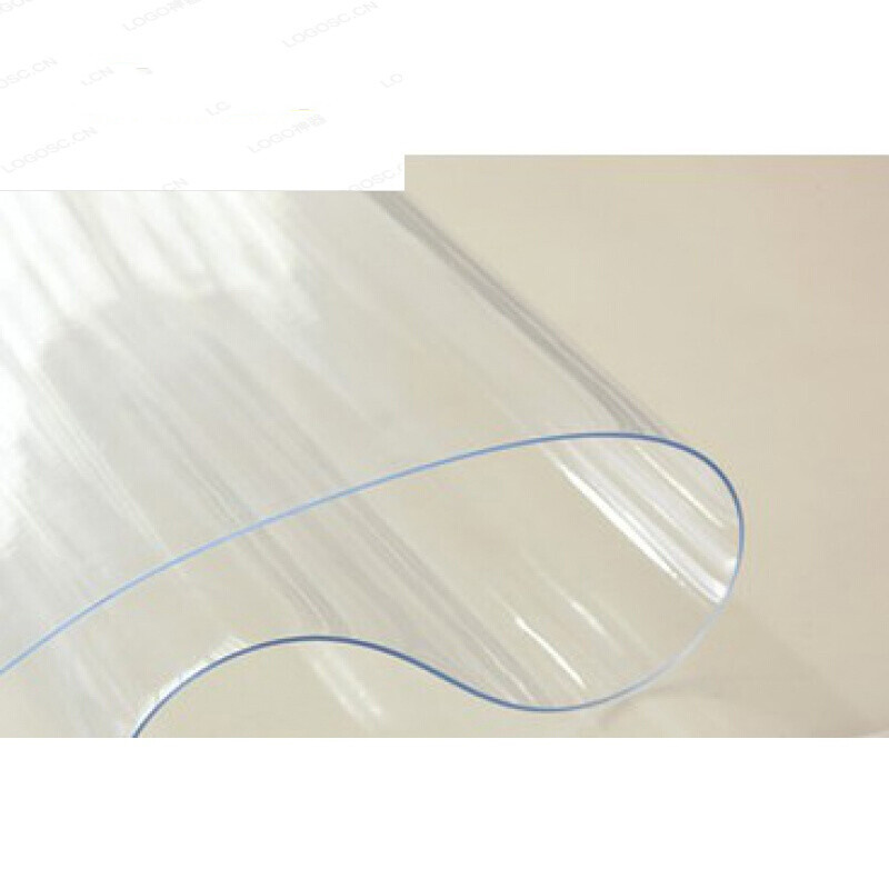办公椅地板保护垫  防滑透明水晶板地垫塑料PVC防脏膜木客厅防水可擦 清清透明1.0mm厚 0.6*0.9米(固定尺寸)