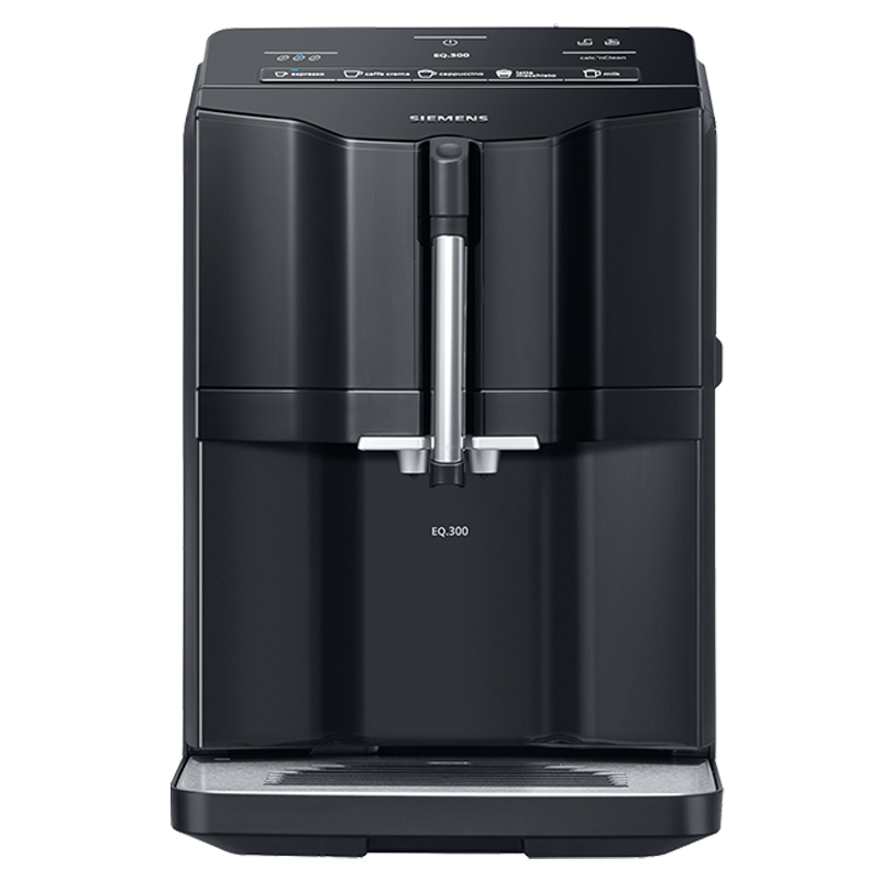 西门子Siemens EQ.300系列 【欧洲进口】全自动咖啡机意式家用办公小型带研磨自动奶泡咖啡机TI35A809CN 黑色 3514元