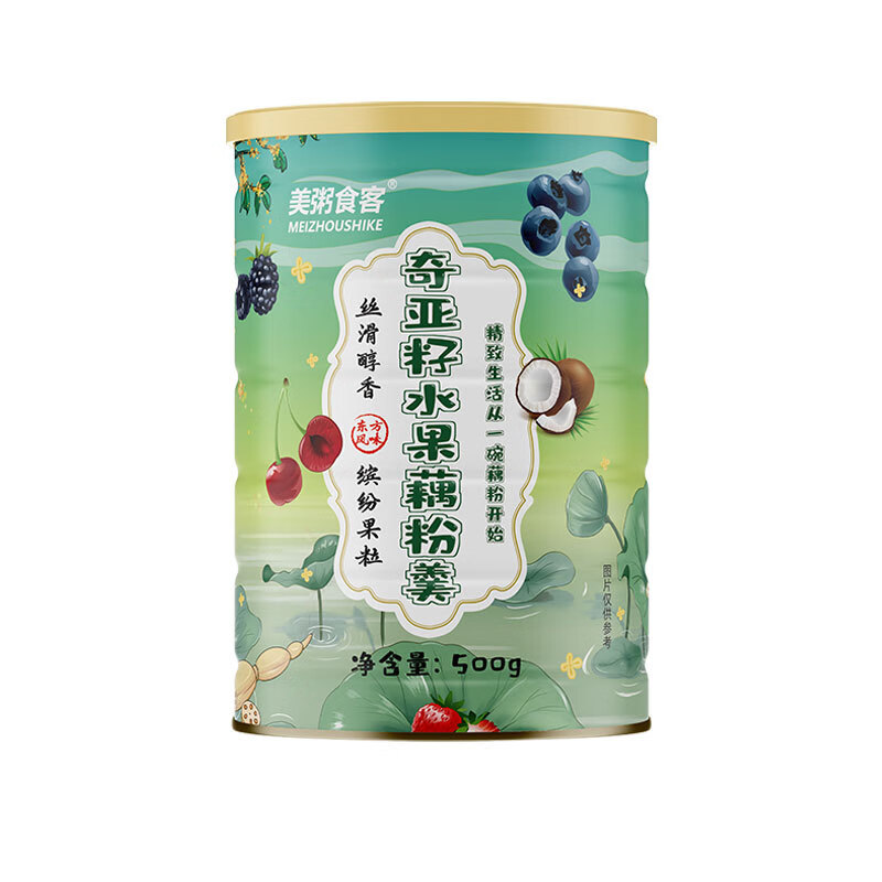 美粥食客奇亚籽水果藕粉罐装500g 其他/other