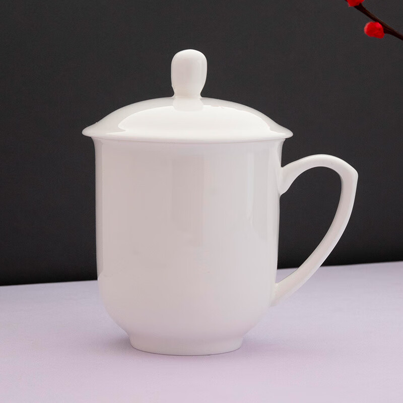 妙普乐商务接待茶杯 景德镇陶瓷会议杯定制logo茶杯会议白瓷骨瓷杯