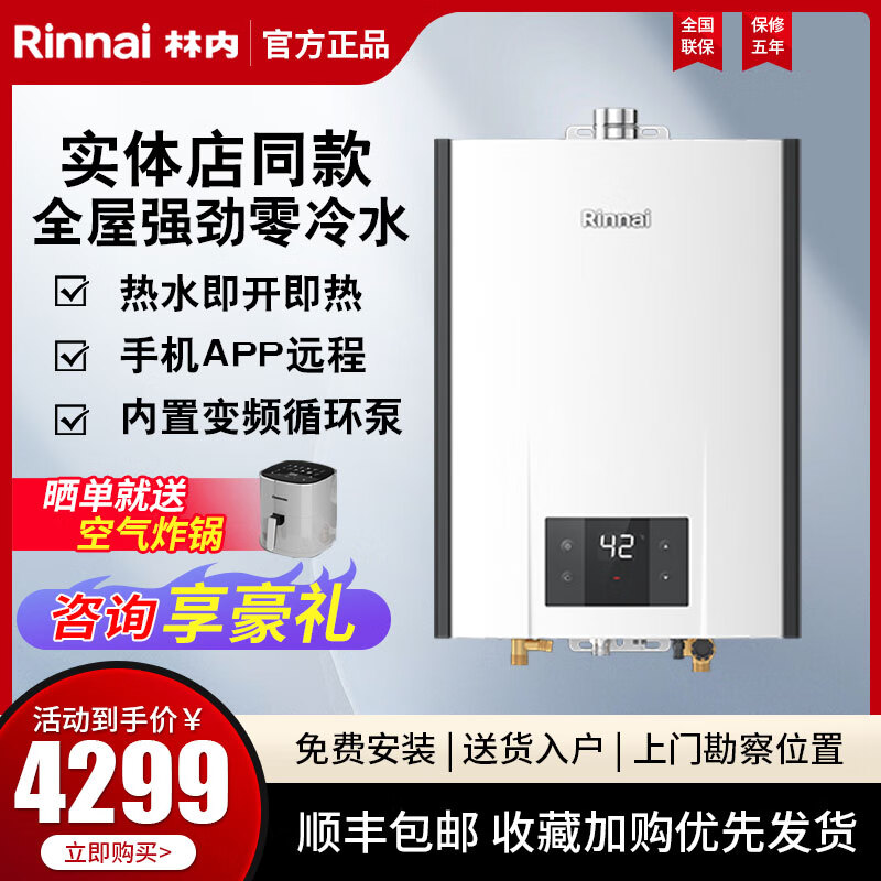 Rinnai 林内 燃气热水器 JSQ31-R16E32FBF