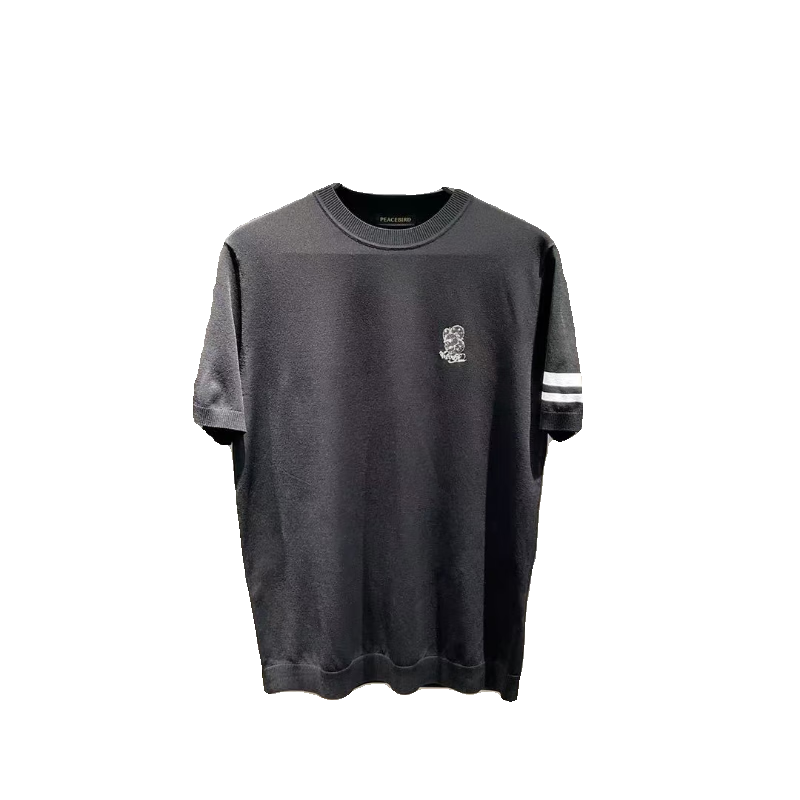 太平鸟男2024夏新款专柜国内商场同款代购B1EEE2114针织线衫 S 黑色