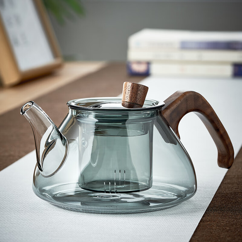 全度（Quandu）玻璃泡茶壶茶具套装家用水壶耐高温加厚过滤水壶煮茶壶器 木把饮嘴壶（烟灰）使用感如何?