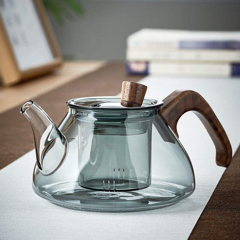 全度（Quandu）玻璃泡茶壶茶具套装家用水壶耐高温加厚过滤水壶煮茶壶器 木把饮嘴壶（烟灰）属于什么档次？