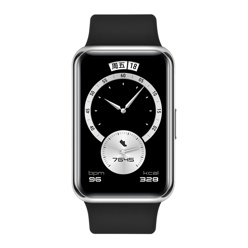 华为(HUAWEI)【送女神礼物推荐】华为手表Watch Fit女士款运动2代智能睡眠游泳NFC女友礼物血氧监测97种运动模 升级NEW雅致款-曜石黑-晒单送米兰玫瑰金钢带