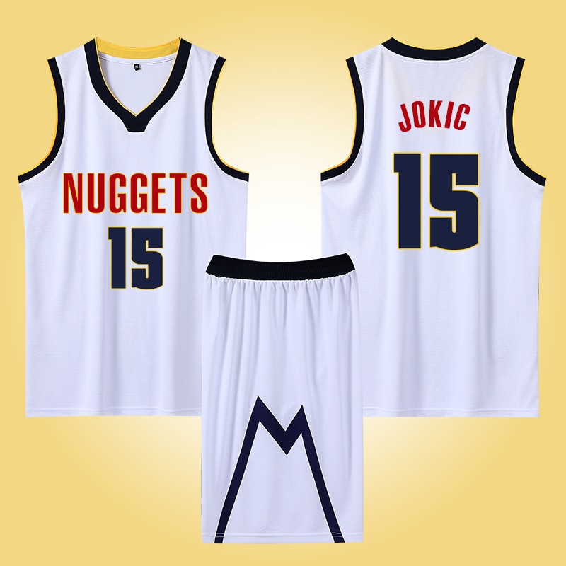 掘金队球衣城市版约基奇球衣15号穆雷球衣27号默里戈登篮球服套装男