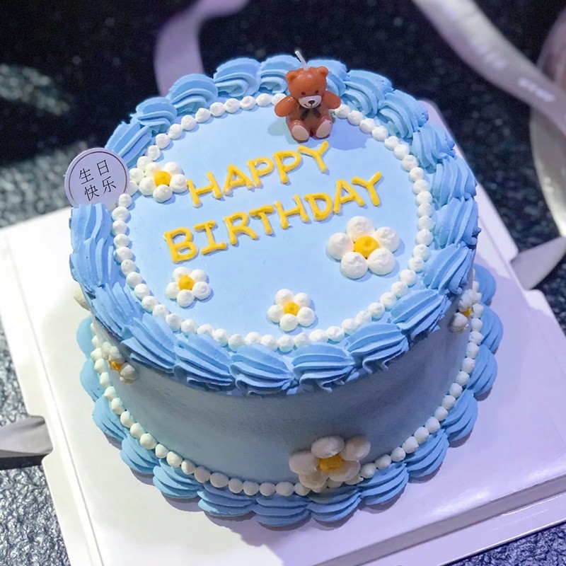 芙瑞多 全国蛋糕生日蛋糕草莓复古手绘情侣儿童定制北京广州同城配送