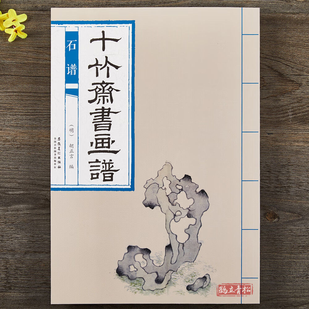 十竹斋书画谱石谱胡正言编国画临摹画册石头画法中国画绘画技法入门