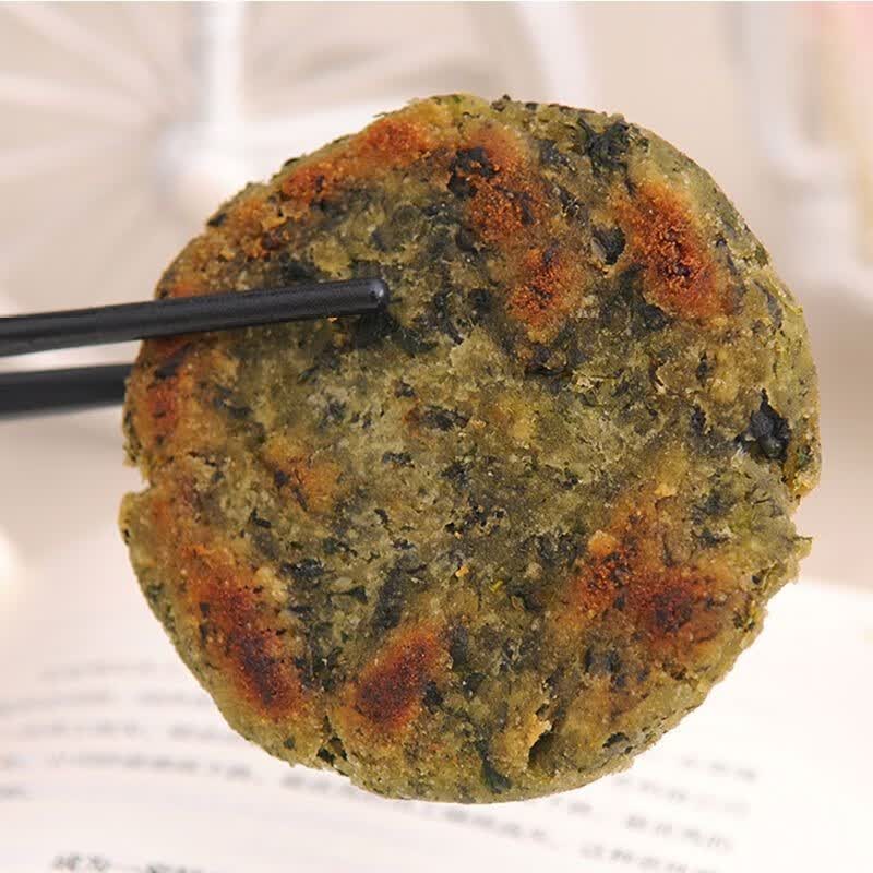 储山安徽六安新鲜蒿子粑粑舌尖上的美食 农家手工腊肉蒿子饼 20个装