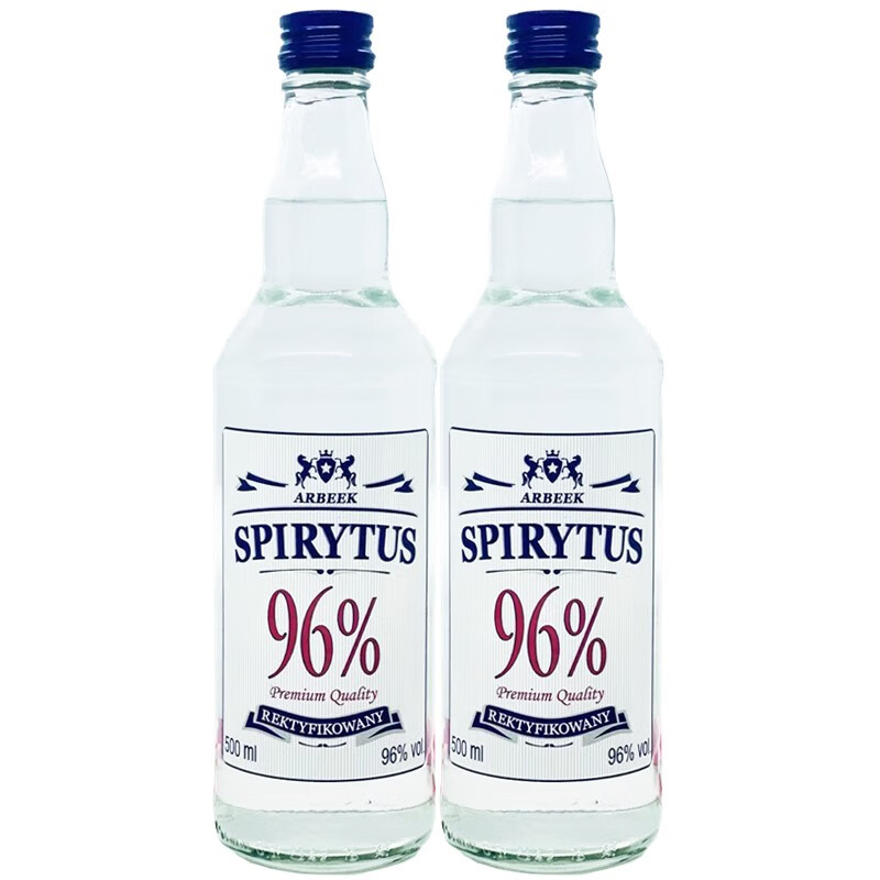 生命之水洋酒伏特加96度高度烈酒spirytus 原瓶进口伏特加洋酒 500ml