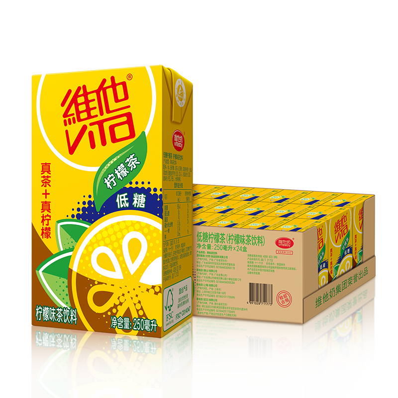 vitasoy 维他奶 维他茶 低糖 柠檬茶 250ml*24盒