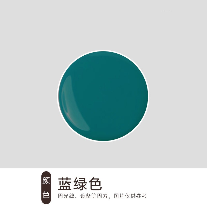 漆水性油漆栏杆暖气片铁木涂料自喷铁门窗白色彩色面漆 蓝绿色 1kg