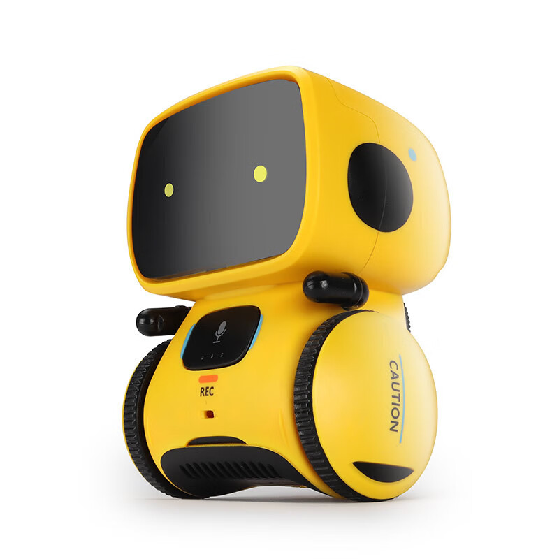 凯史会讲故事的机器人儿童互动智能电动玩具男感应语音对话学习早教机 黄色【配送电池+螺丝刀】