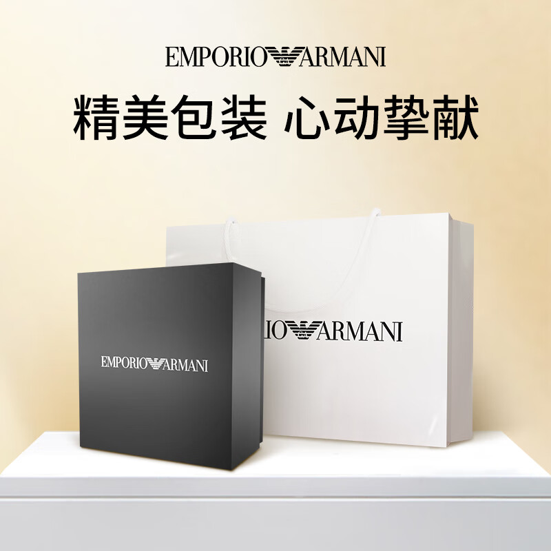 安普里奥·阿玛尼（Emporio Armani）手表男士黑武士系列黑色精刚表带石英表生日礼物送男友AR11242