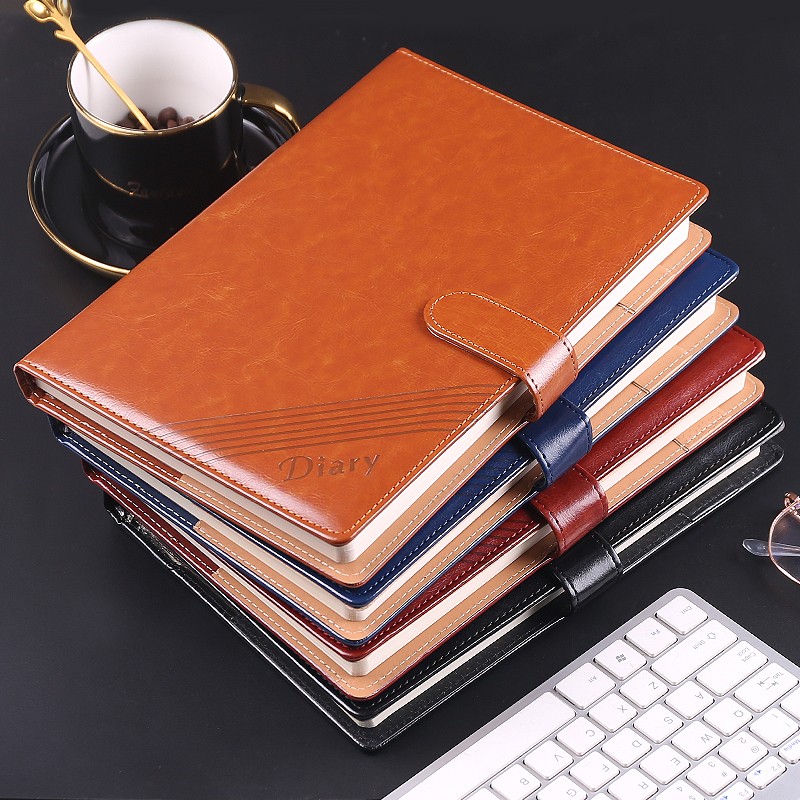 申士(shen shi) b5/18k商务皮面磁扣平装本 记事本 笔记本 棕黄色j