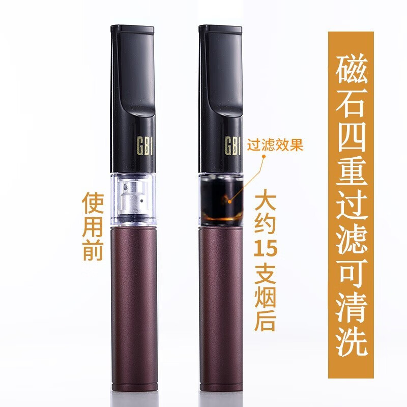 大船（Grand Boat）烟友伴侣烟嘴过滤器循环型可清洗粗细两用男女细支烟嘴磁石过滤嘴 炫酷大咖（粗细两用）