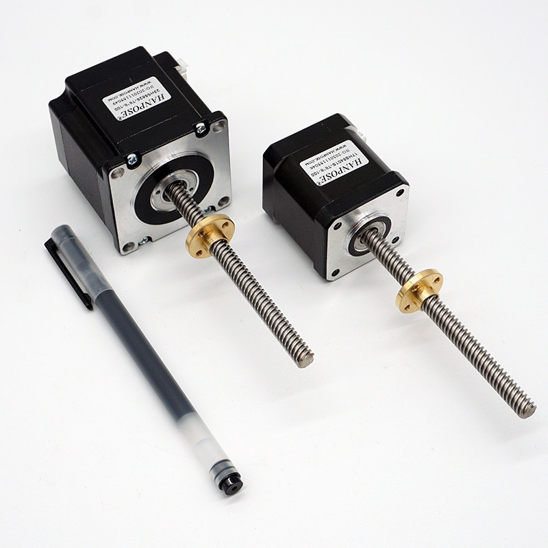 42/57直线电机t型丝杠往复运行丝杠滑台电机100-500mm现货 42-34-100