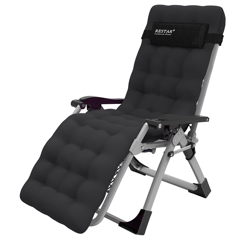 瑞仕达 Restar 折叠躺椅折叠床办公室午休躺椅午睡椅阳台户外钓鱼折椅含珍珠棉厚棉垫套餐